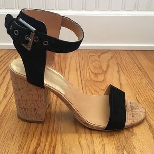 Docle Vita "Carley" cork/suede heeled sandal - 8.5